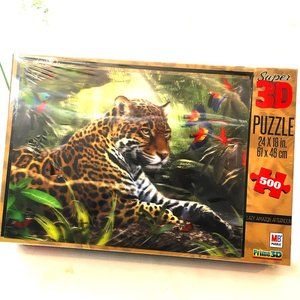 Lenticular 3D Leopard 500 pc Puzzle  NWT